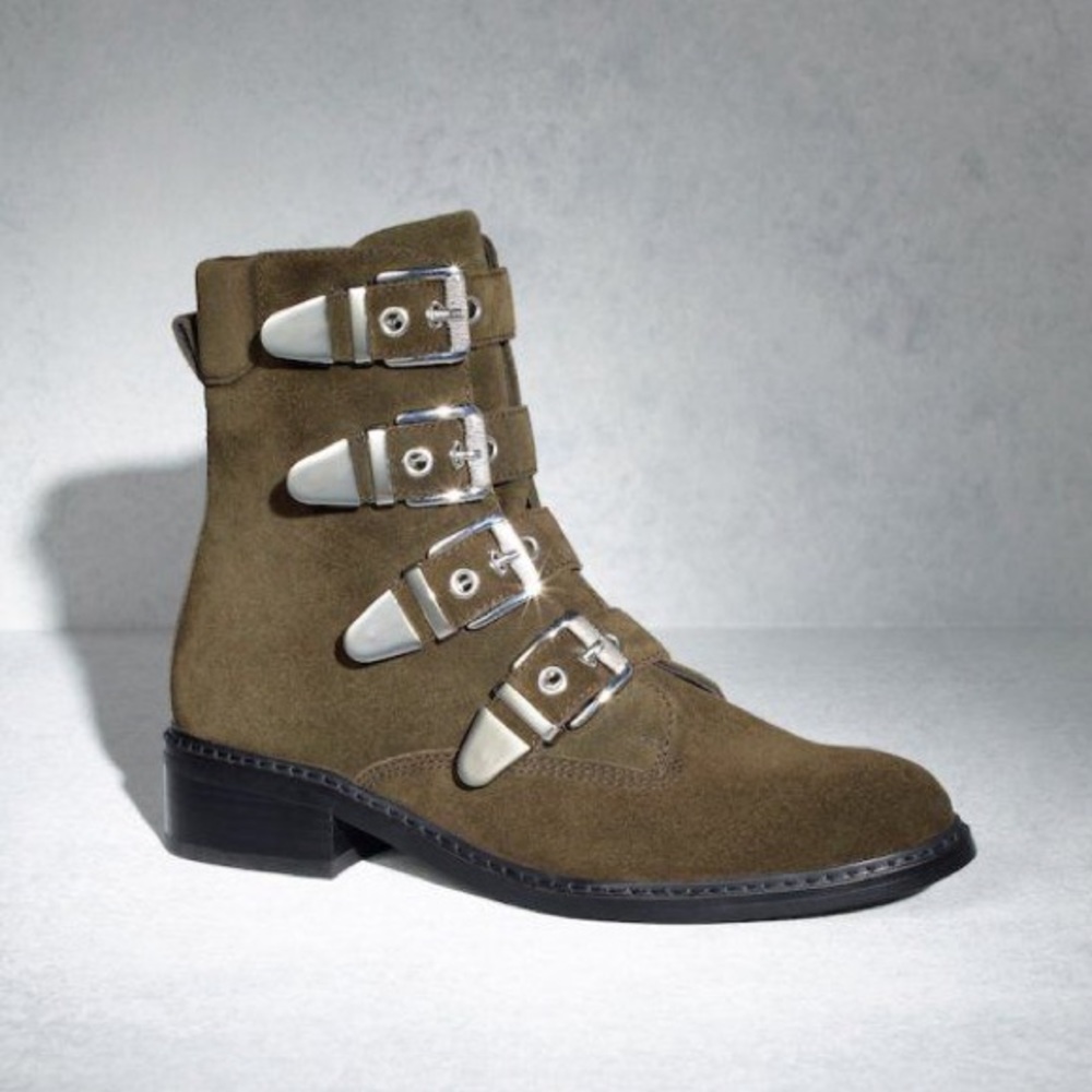 Marc Fisher Diante Dark Green Suede ankle boot 9.5